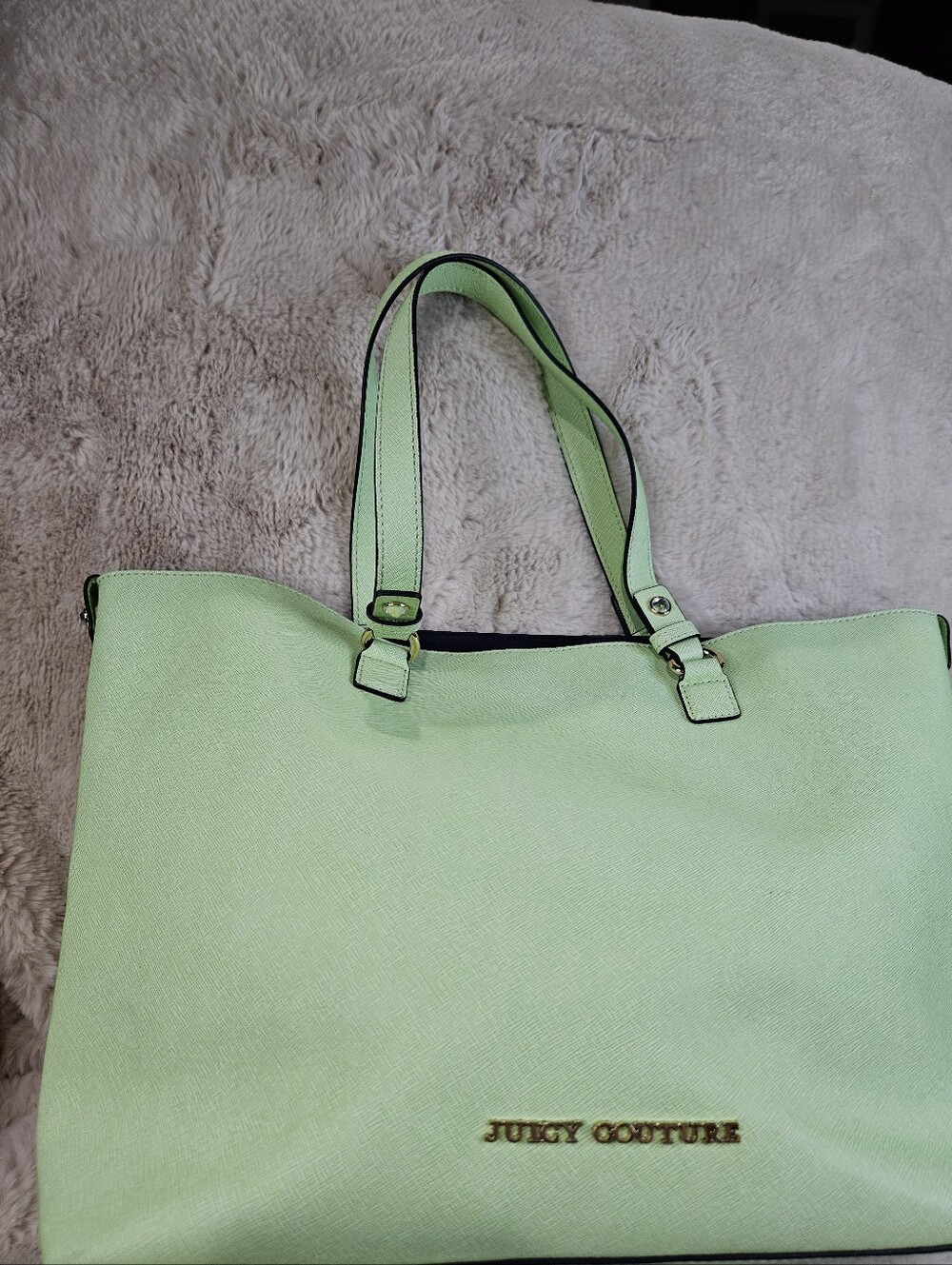 Juicy Couture Light Mint Green Tote with Gold Logo